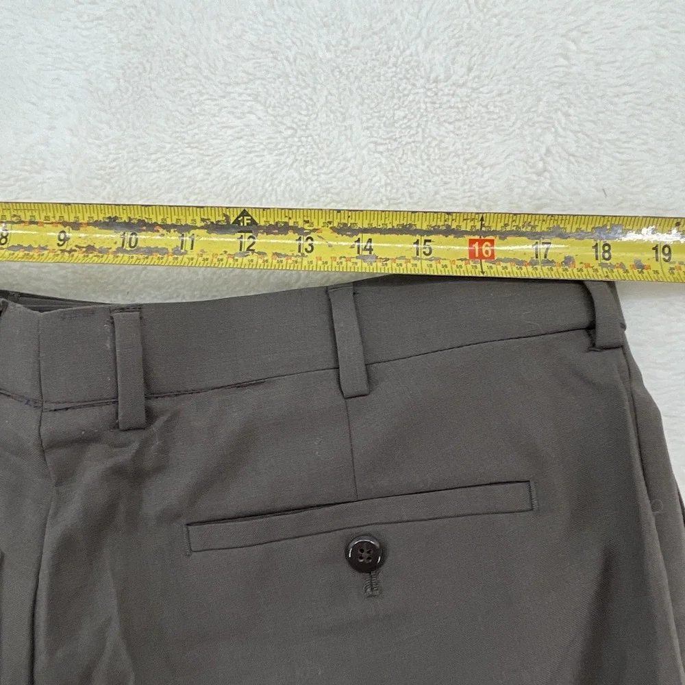 Louis Raphael Luxe Pants Mens 38x32 Merino Wool Hidden Extension Bark Pleats